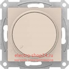 Светорегулятор (диммер) поворотно-нажимной 315Вт Schneider Electric AtlasDesign бежевый ATN000223 ATN000223 - магазин электротехники Electroshop