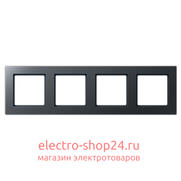 Рамка 4-ая Jung A Creation Антрацит матовый AC584BFANM AC584BFANM - магазин электротехники Electroshop