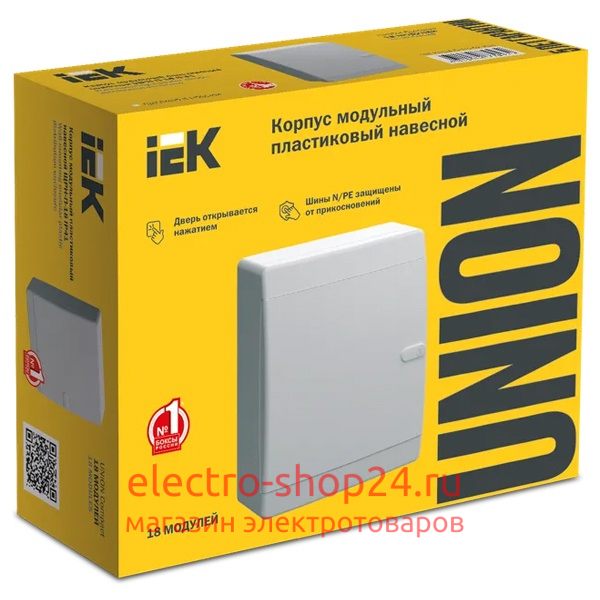 Щит накладной UNION Compact ЩРН-П-18 (2х9)м белая дверь IP41 IEK UIC-KP13-N-18-41-K01 UIC-KP13-N-18-41-K01 - магазин электротехники Electroshop