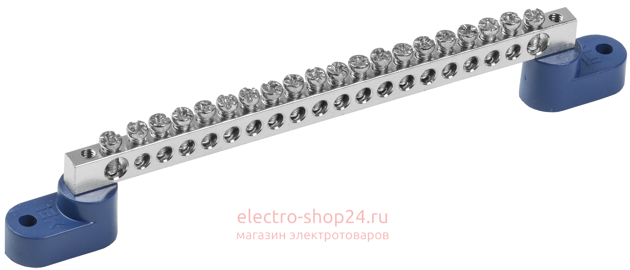 Шина N "ноль" на двух угловых изоляторах ШНИ-6*9-22-У2-С - магазин электротехники Electroshop