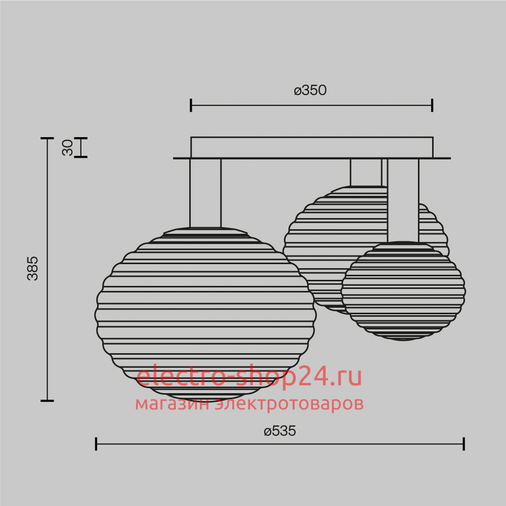 Потолочная люстра Maytoni Reels MOD268CL-03B MOD268CL-03B - магазин электротехники Electroshop