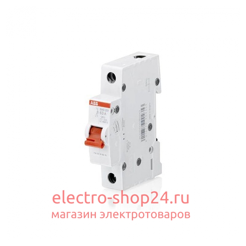SHD201/63 Рубильник 1-полюсный модульный 63А (красный рычаг) ABB 2CDD271111R0063 - магазин электротехники Electroshop