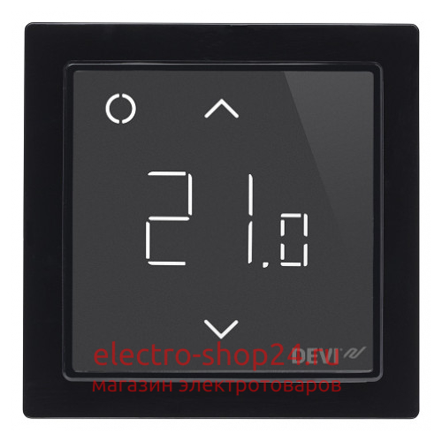 Терморегулятор DEVIreg Smart интеллектуальный с WI-FI, черный, 16A 140F1143 140F1143 - магазин электротехники Electroshop