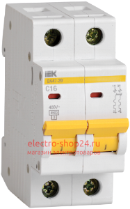 Автоматический выключатель ВА47-29 2Р 4А 4,5кА характеристика С ИЭК (автомат) - магазин электротехники Electroshop