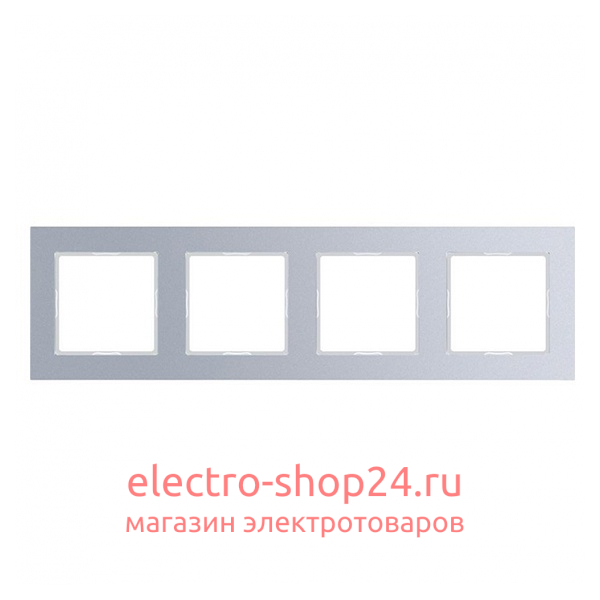 Рамка 4-ая Jung A Creation Алюминий AC584AL AC584AL - магазин электротехники Electroshop