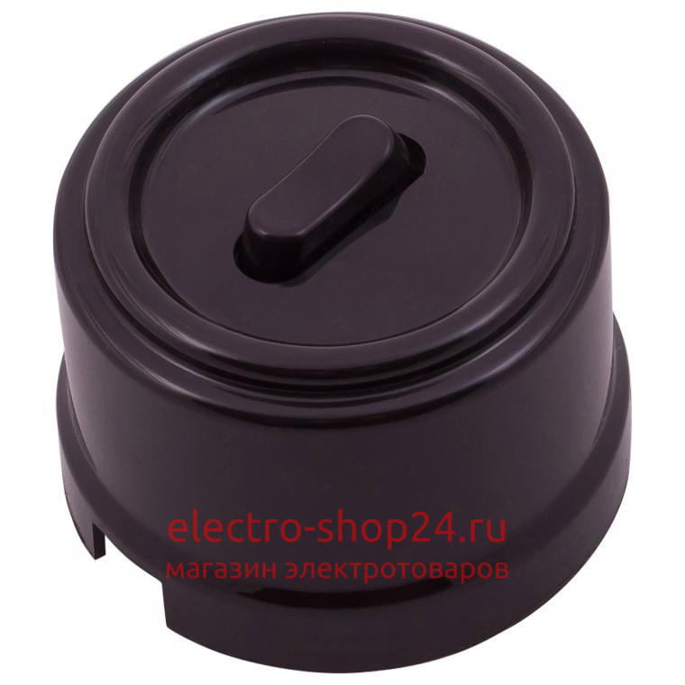 Выключатель 1-клавишный ОП Bironi Лизетта пластик цвет коричневый (клавишный) B1-220-22 B1-220-22 - магазин электротехники Electroshop