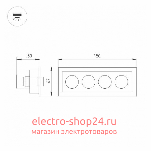 Встраиваемый светодиодный светильник Arlight MS-Orient-Built-Turn-TC-S67x150-10W Day3000 031929 031929 - магазин электротехники Electroshop