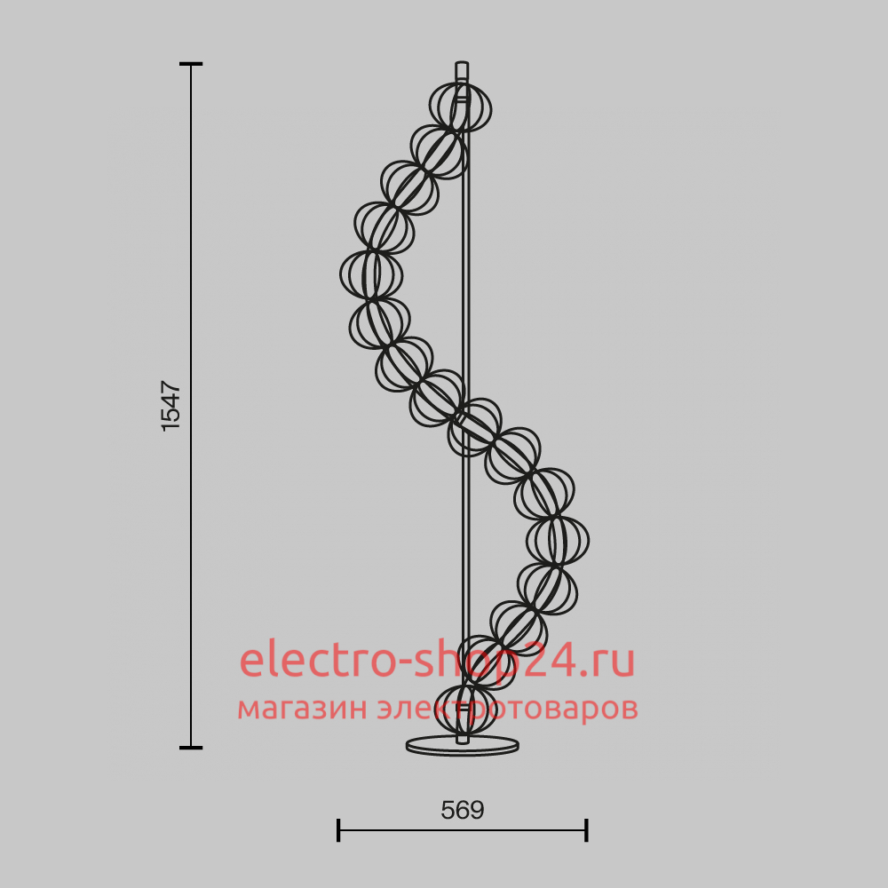 Торшер Maytoni Golden Cage MOD216FL-L38G3K MOD216FL-L38G3K - магазин электротехники Electroshop