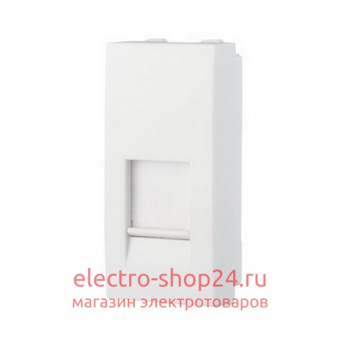 Накладка для розеток RJ-12 и RJ-45 Экопласт LK45, 45х22,5мм белая 853104 - магазин электротехники Electroshop