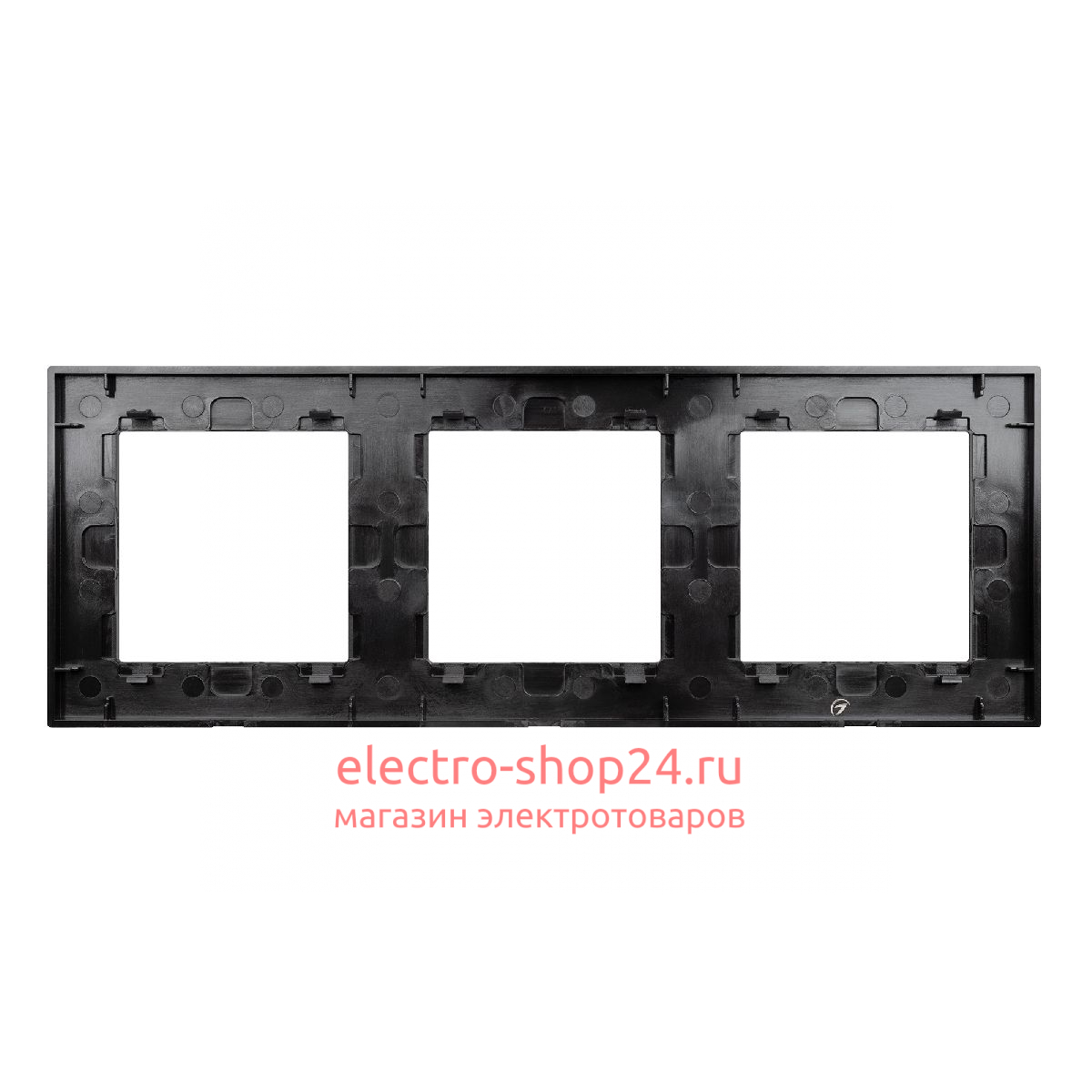 Рамка трехместная Arlight FRM-GLARE-GS-3-BK 043800 043800 - магазин электротехники Electroshop