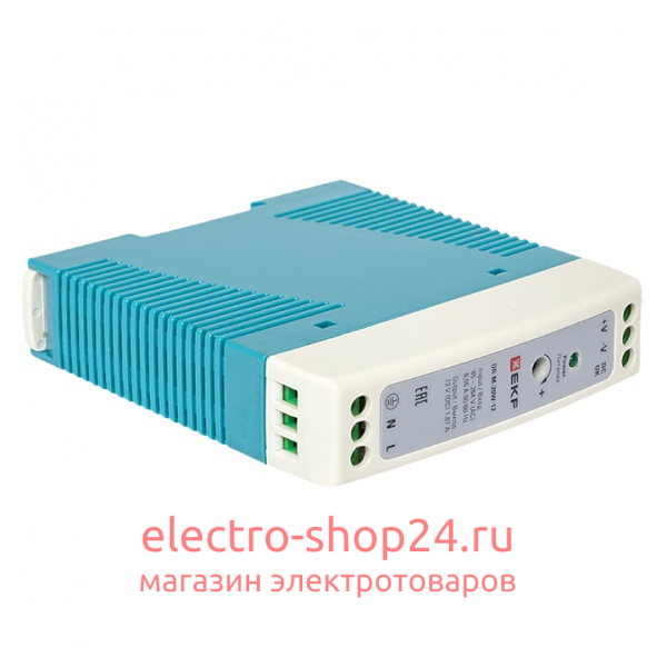 Блок питания на DIN-рейку DR-M-20W-12 20Вт вход 80-264В АС стабилизированный выход 12В DC PROxima EKF DR-M-20W-12 DR-M-20W-12 - магазин электротехники Electroshop