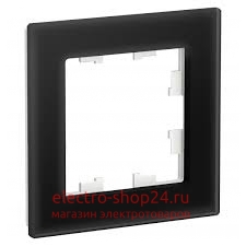Рамка Schneider Electric AtlasDesign Nature 1 пост, стекло черный ATN321001 - магазин электротехники Electroshop