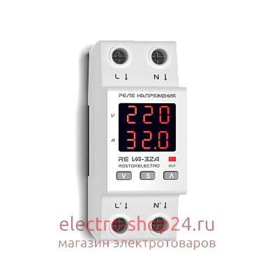 Реле напряжения c контролем тока RE VA-32A ROSTOKELECTRO 46-268 46-268 - магазин электротехники Electroshop