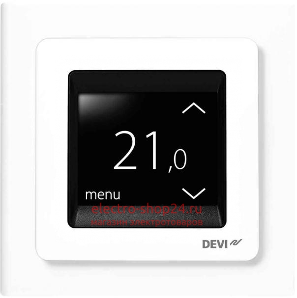 Терморегулятор Devireg Touch с датчиком пола и воздуха белый 140F1064 DEVI - магазин электротехники Electroshop