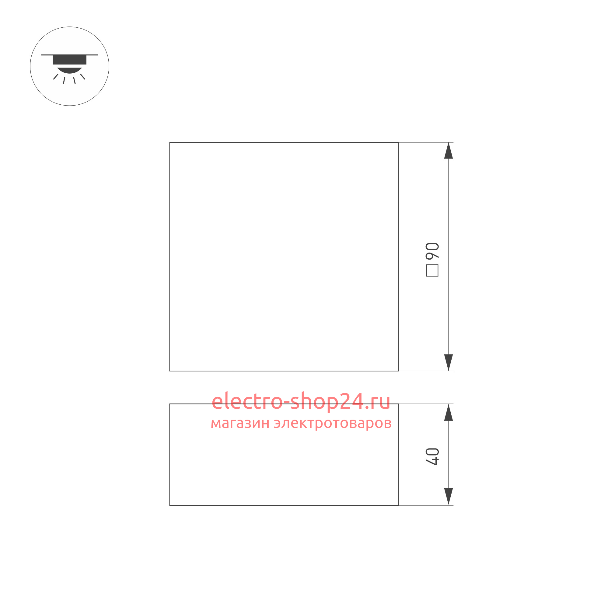 Встраиваемый светильник Arlight DL-GRIGLIATO-S90x90-12W Day4000 (BK, 90 deg, 230) 038336 038336 - магазин электротехники Electroshop