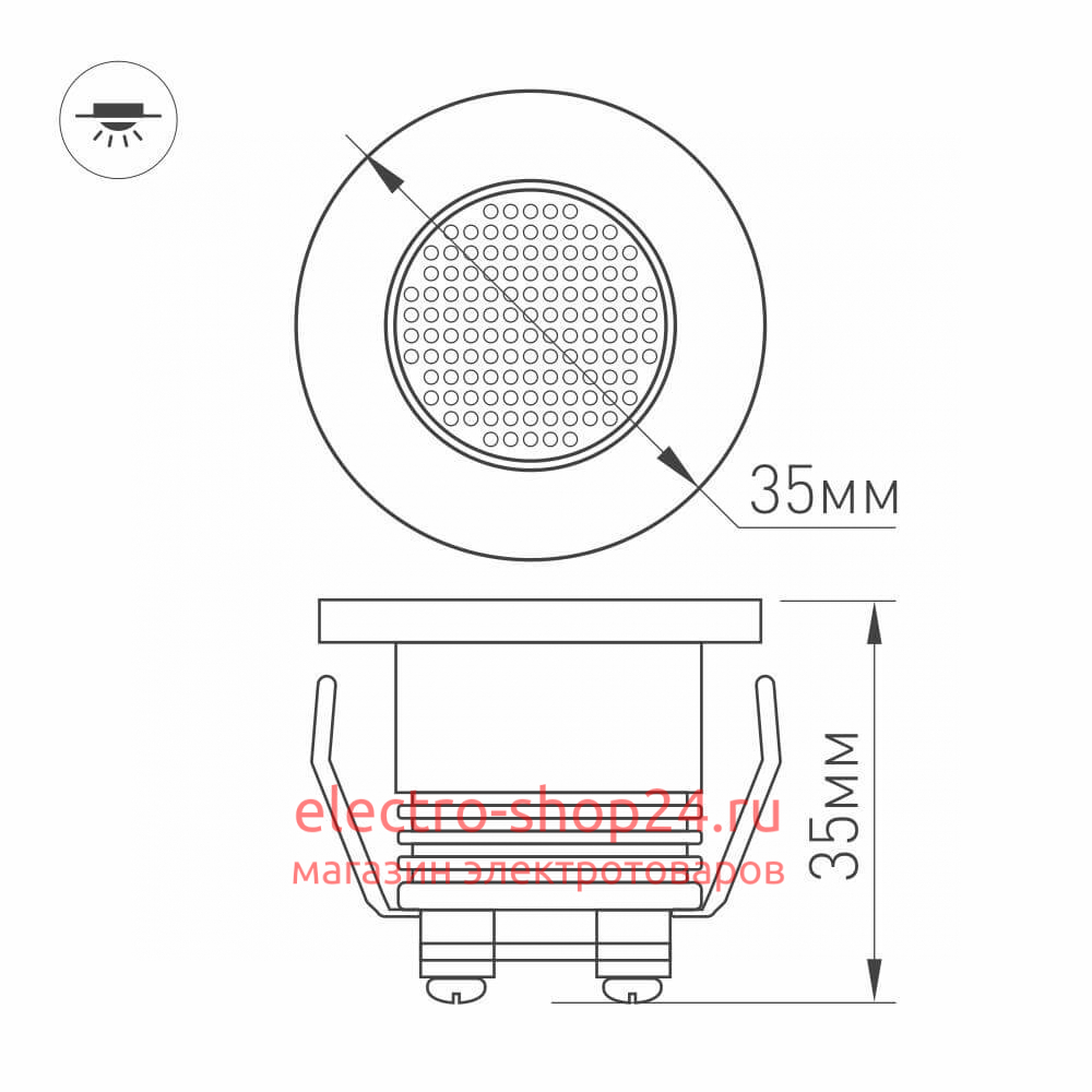 Мебельный светильник Arlight LTM-R35WH 1W Warm White 30deg 020753 - магазин электротехники Electroshop