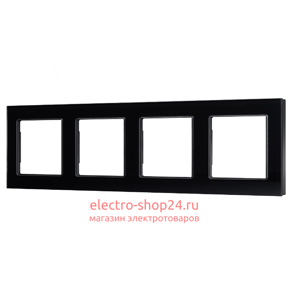 Рамка четырехместная Arlight FRM-GLARE-GS-4-BK 043803 043803 - магазин электротехники Electroshop