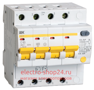 Дифференциальный автомат АД14 4Р 40А 100мА ИЭК - магазин электротехники Electroshop