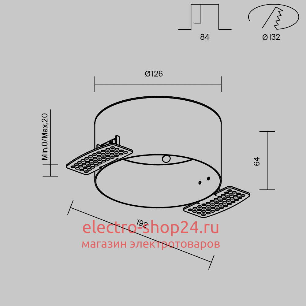 Аксессуар для встраиваемого светильника Maytoni Downlight DLA032-TRS12-W DLA032-TRS12-W - магазин электротехники Electroshop