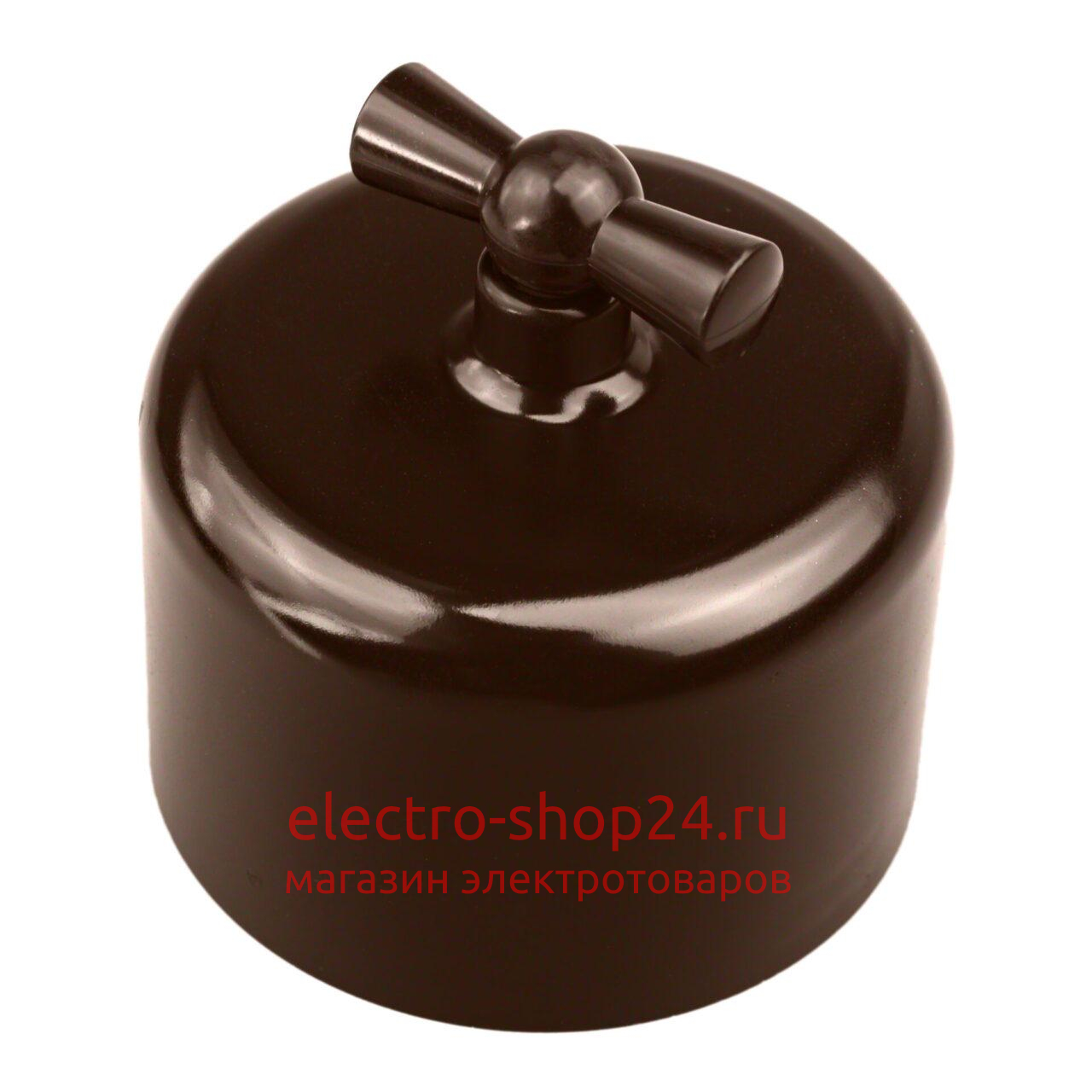 Переключатель 1-клавишный Bironi Ришелье пластик коричневый R1-211-22 R1-211-22 - магазин электротехники Electroshop