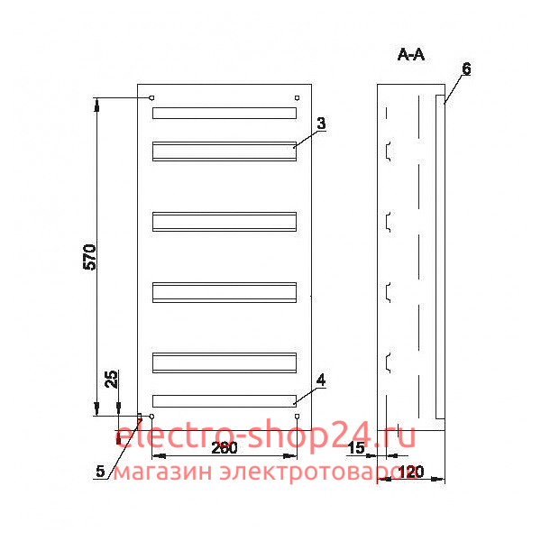 Щит металлический ЩРн-48з-0 74 У2 IP54 на 48 модулей навесной 670х330х120 ИЭК MKM11-N-48-54-Z MKM11-N-48-54-Z - магазин электротехники Electroshop