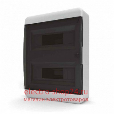 Щит навесной TEKFOR 24 модуля IP41, прозрачная черная дверца BNK 40-24-1 BNK 40-24-1 - магазин электротехники Electroshop
