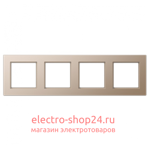 Рамка 4-ая Jung A Creation Шампань AC584CH AC584CH - магазин электротехники Electroshop