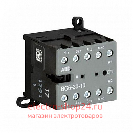 Миниконтактор ABB BC6-40-00 9A (400В AC3) 16A (400В AC1) катушка 24В АС GJL1213001R0101  GJL1213001R0101  - магазин электротехники Electroshop