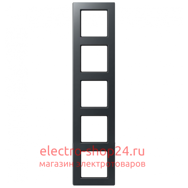 Рамка 5-ая Jung A flow Матовый антрацит AF585BFANM AF585BFANM - магазин электротехники Electroshop