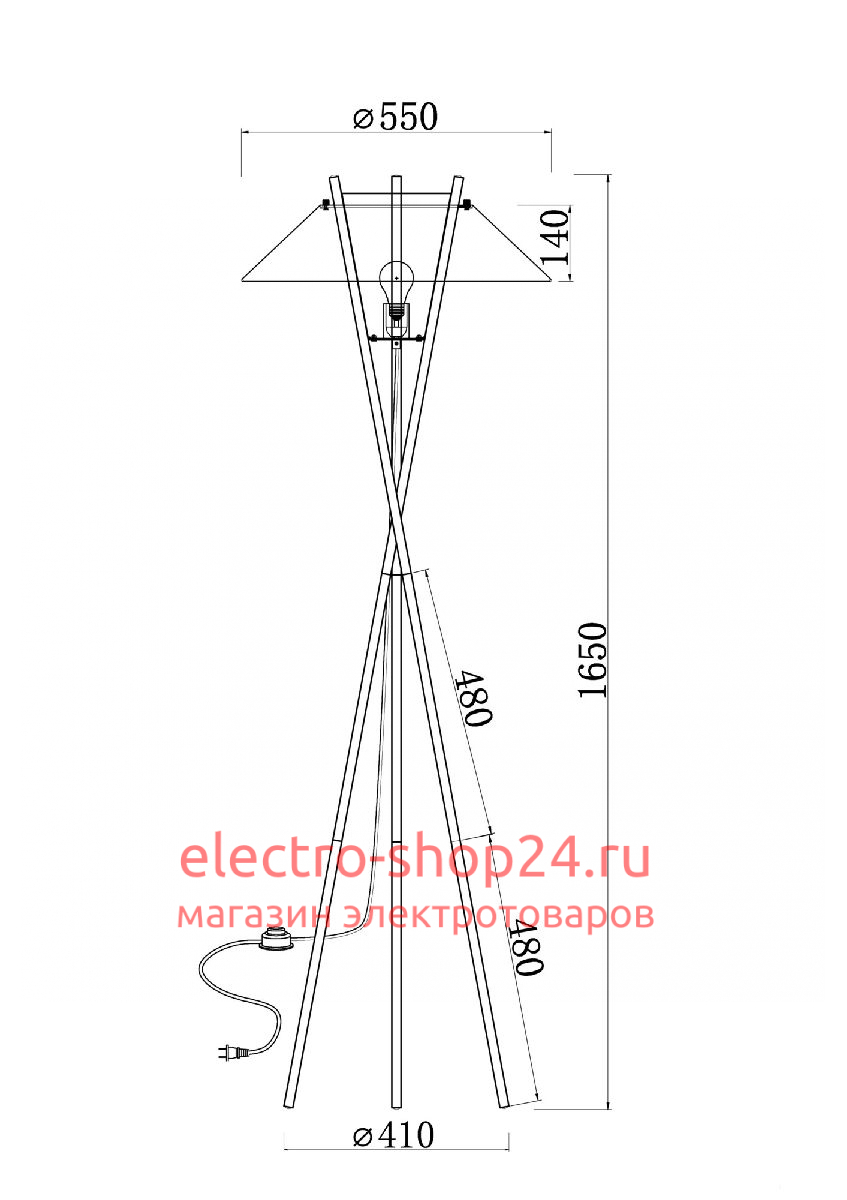 Торшер Maytoni Bastone MOD006FL-01B MOD006FL-01B - магазин электротехники Electroshop