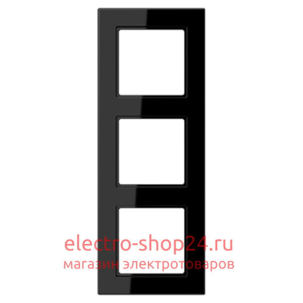 Рамка 3-ая Jung A550 Черный A5583BFSW A5583BFSW - магазин электротехники Electroshop