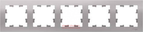 Рамка Schneider Electric AtlasDesign 5 постов универсальная алюминий ATN000305 ATN000305 - магазин электротехники Electroshop