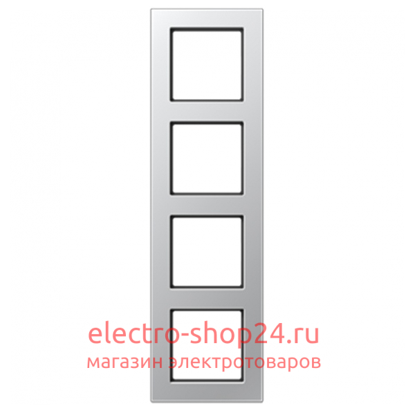 Рамка 4-ая Jung A550 Алюминий A5584BFAL A5584BFAL - магазин электротехники Electroshop