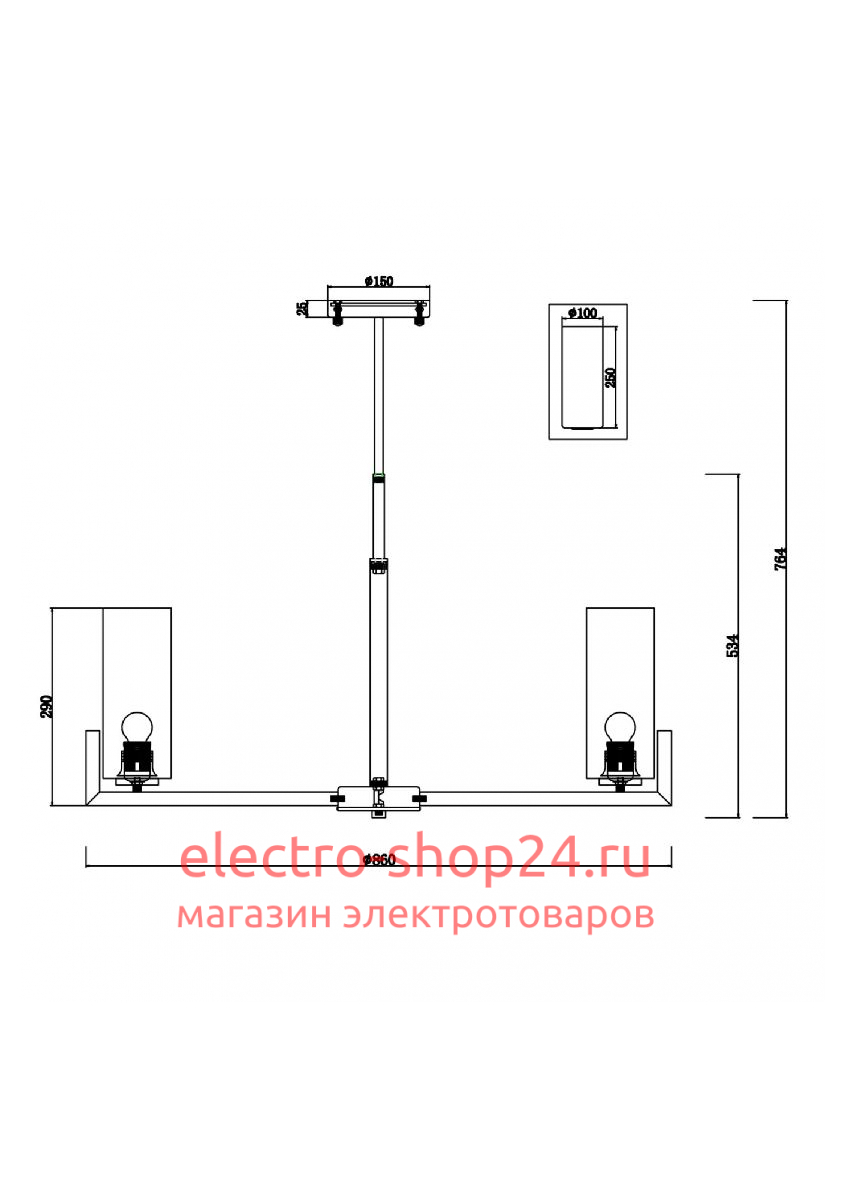 Люстра на штанге Maytoni Fortano MOD089PL-10BS MOD089PL-10BS - магазин электротехники Electroshop