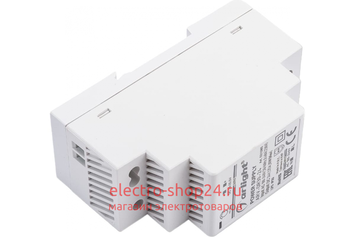 Блок питания на DIN-рейку 24V 1.25A 30W Arlight ARV-DR30-24 IP20 031085 031085 - магазин электротехники Electroshop