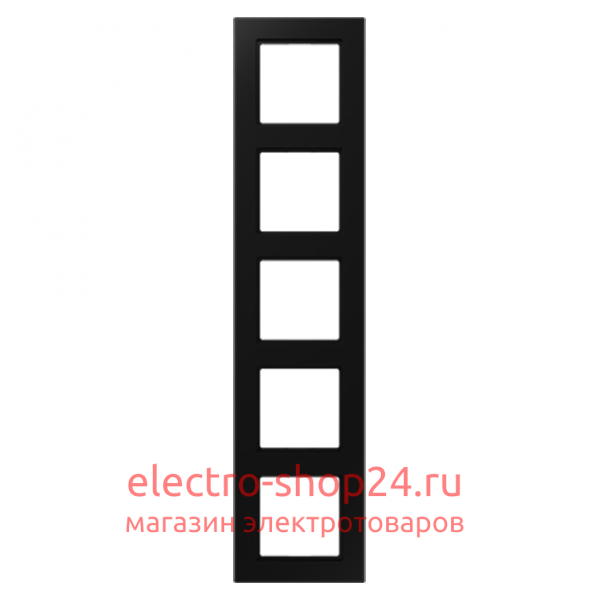 Рамка 5-ая Jung A550 Матовый черный A5585BFSWM A5585BFSWM - магазин электротехники Electroshop