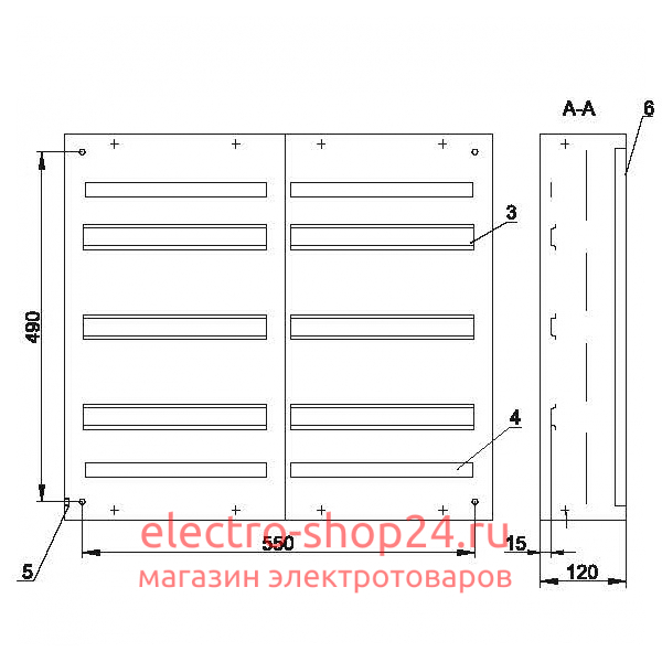 Щит металлический ЩРн-72з-1 36 УХЛ3 IP31 на 72 модуля навесной 540х600х120 двухдверный TITAN 3 серый MKM14-N-72-31-Z MKM14-N-72-31-Z - магазин электротехники Electroshop