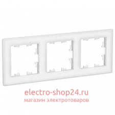 Рамка Schneider Electric AtlasDesign Nature 3 поста, стекло белый ATN320103 - магазин электротехники Electroshop