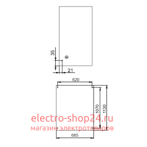 Щит металлический ЩМП-6-0 36 УХЛ3 IP31, с монтажной платой 1200х750х300 ИЭК YKM40-06-31 YKM40-06-31 - магазин электротехники Electroshop