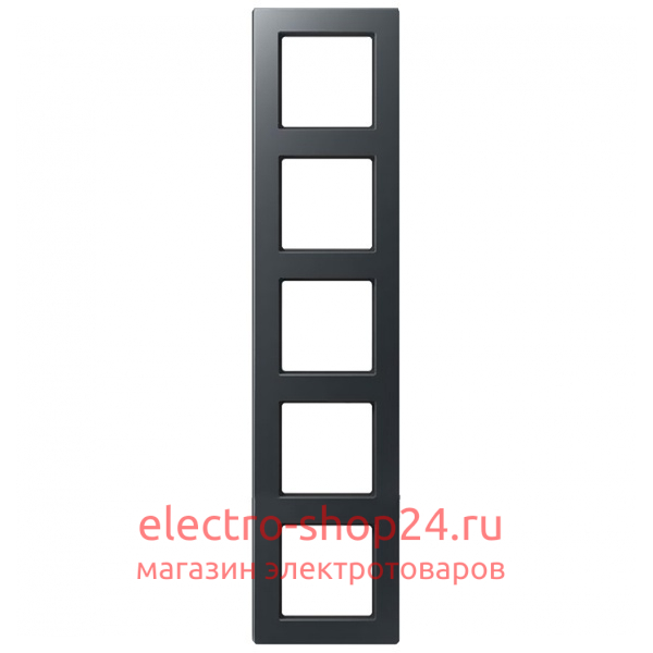 Рамка 5-ая Jung A flow Черный матовый AF585BFSWM AF585BFSWM - магазин электротехники Electroshop