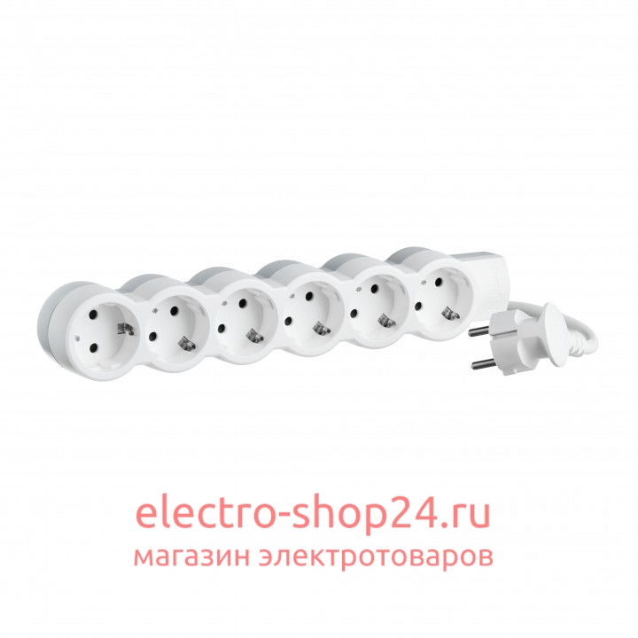 Удлинитель Legrand "Стандарт" белый 16А 6 розеток 1,5м 695016 695016 - магазин электротехники Electroshop