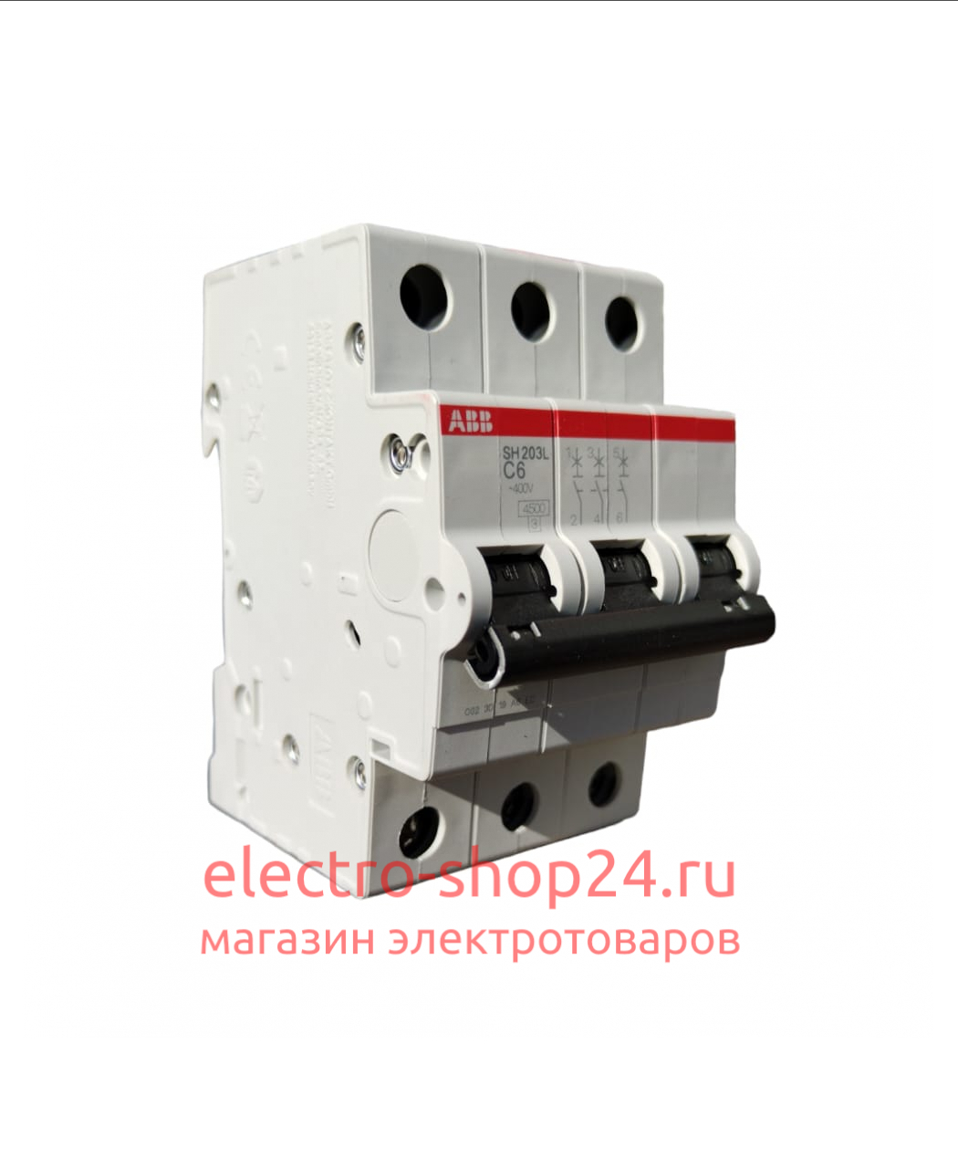 SH203L C6 Автоматический выключатель 3-полюсный 6А 4,5кА (хар-ка C) ABB 2CDS243001R0064 2CDS243001R0064 - магазин электротехники Electroshop