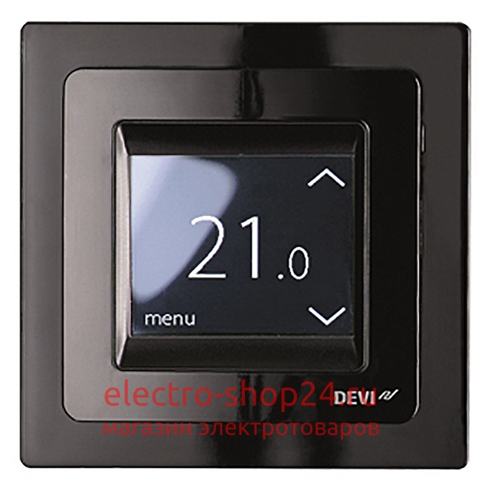 Терморегулятор Devireg Touch с датчиком пола и воздуха черный 140F1069 DEVI - магазин электротехники Electroshop