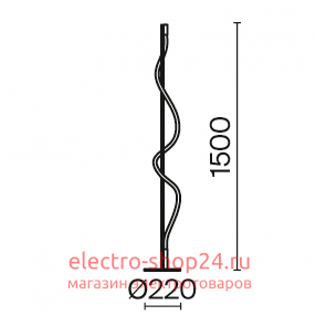 Торшер Maytoni Tau MOD166FL-L15B3K MOD166FL-L15B3K - магазин электротехники Electroshop