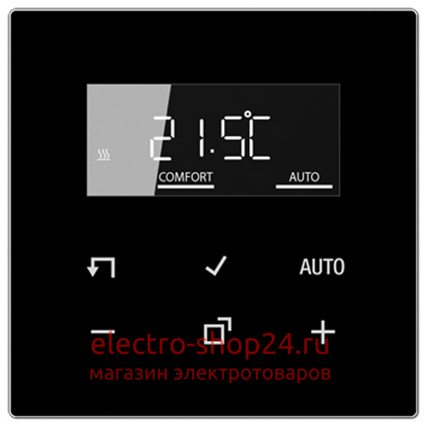 Комнатный термостат с дисплеем Стандарт Jung LS Черный TRDLS1790SW TRDLS1790SW - магазин электротехники Electroshop