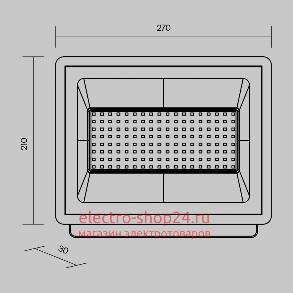 Прожектор Maytoni Flood FL001-L100B4K FL001-L100B4K - магазин электротехники Electroshop