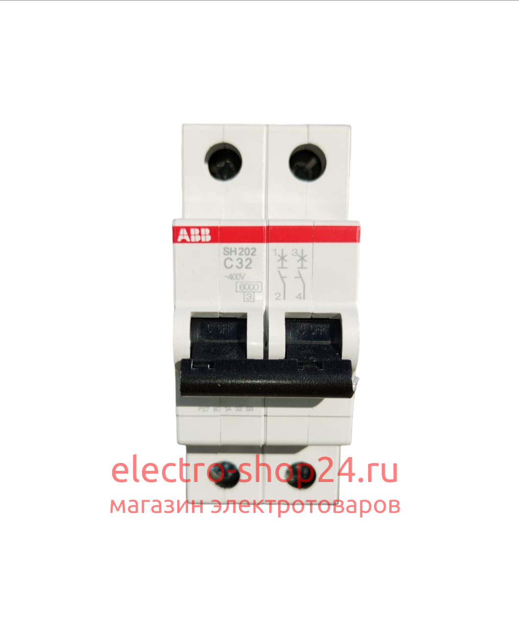 SH202L C32 Автоматический выключатель 2-полюсный 32А 4,5кА (хар-ка C) ABB 2CDS242001R0324 2CDS242001R0324 - магазин электротехники Electroshop
