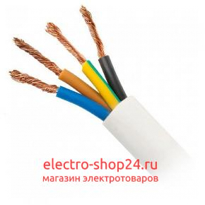 Провод соединительный ПВС 4х6 гибкий белый ГОСТ Конкорд (100м) п9661 - магазин электротехники Electroshop