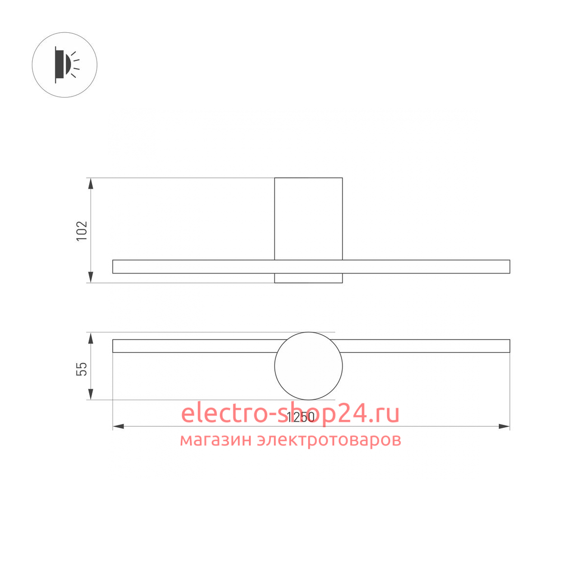 Настенный светильник Arlight SP-Vinci-M-S1200x55-12W Warm3000 036931 036931 - магазин электротехники Electroshop