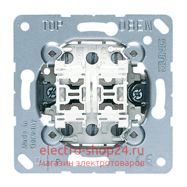 Переключатель 2-клавишный 10а Jung механизм 509U 509U - магазин электротехники Electroshop